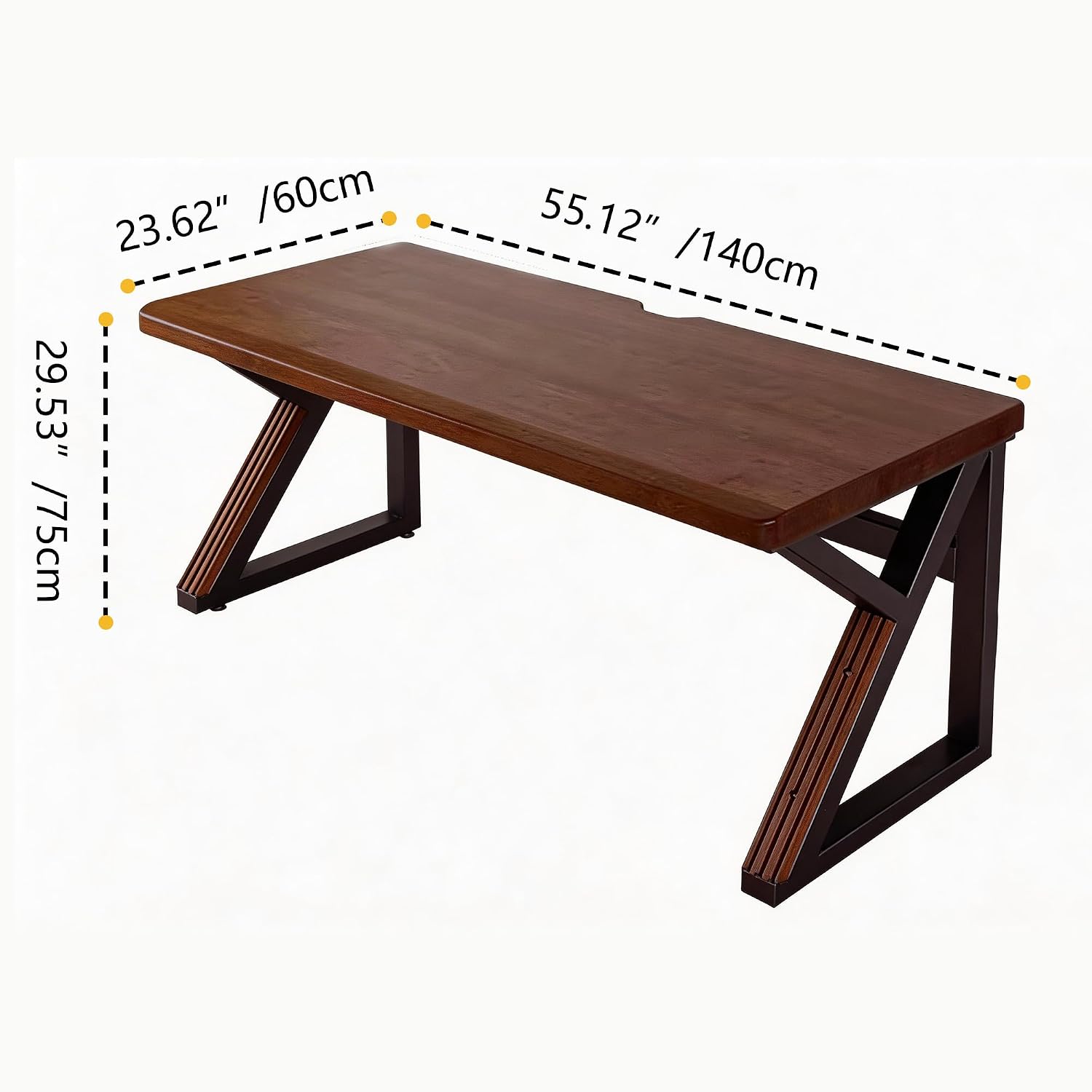 Home Office Work Table - مكتب كمبيوتر من الخشب الطبيعي مقاس