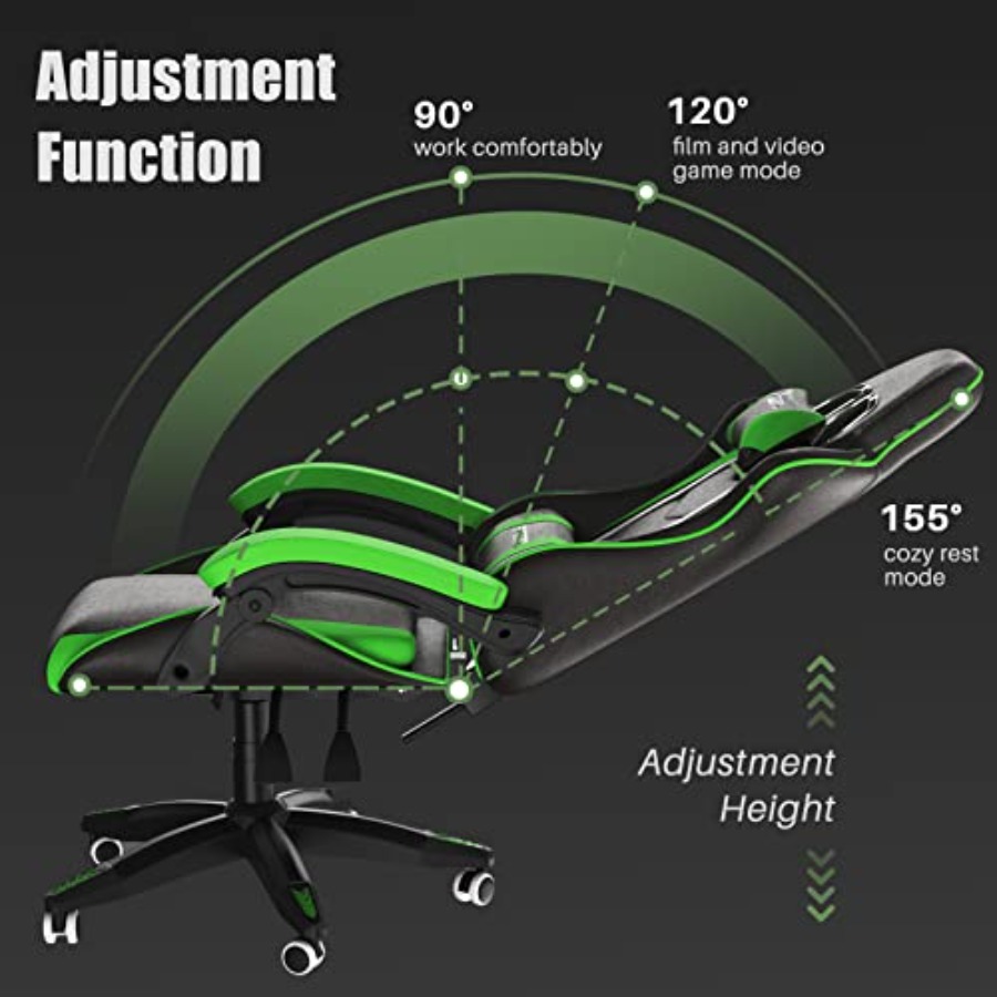 كرسي ألعاب مزود بدعم للظهر، من - مراجعة Ergonomic Office Chair وسعره