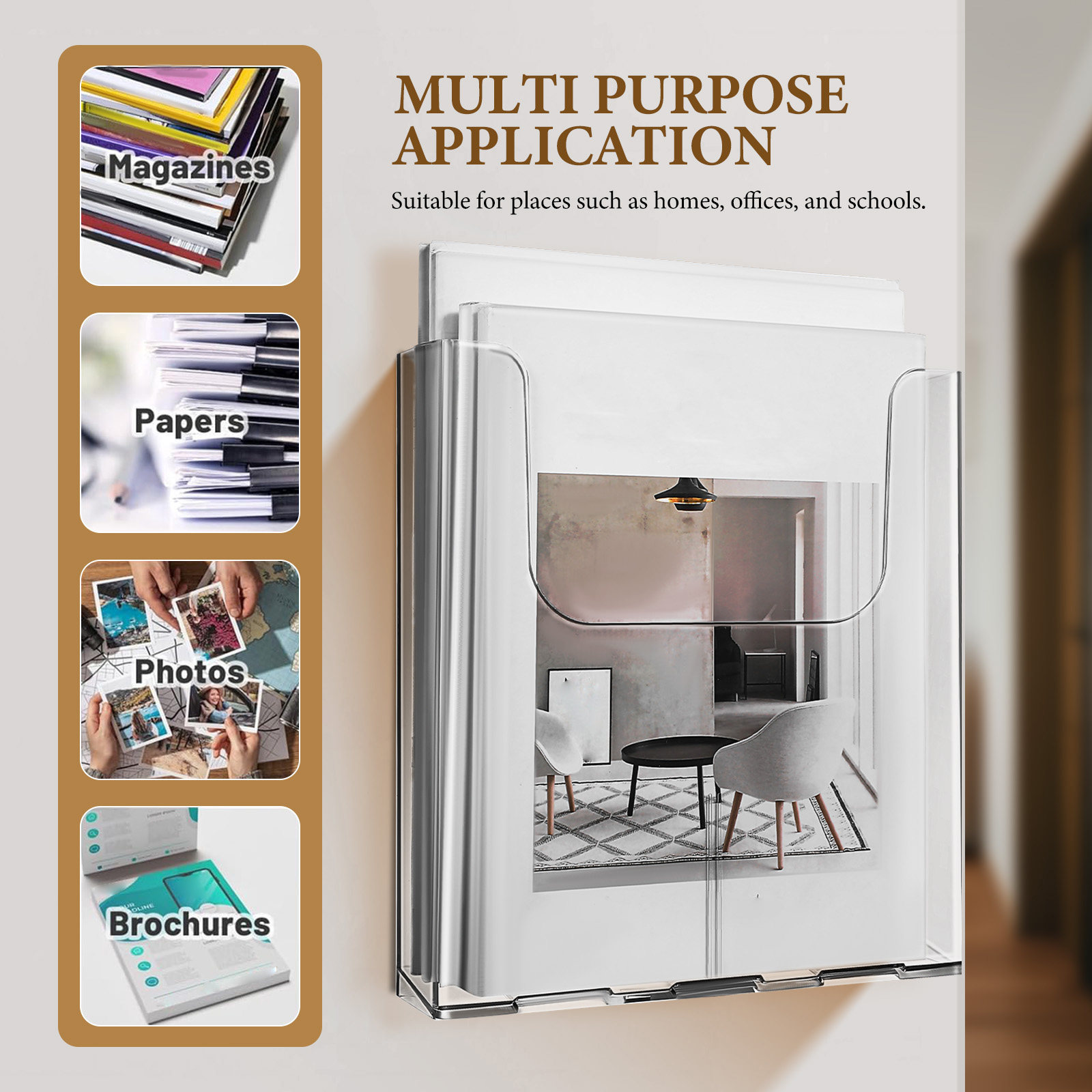4 قطع حامل مجلات أكريليك للترك - مراجعة Document Holder Stand وسعره