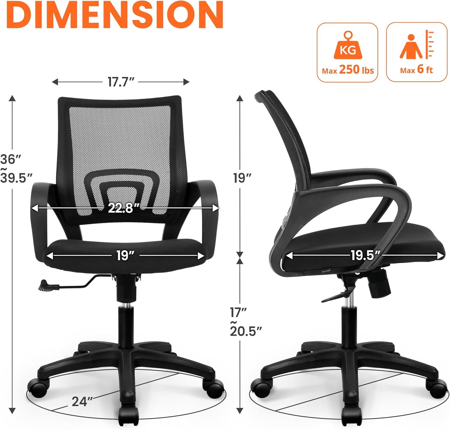 كرسي مكتب شبكي مريح مع دعم للظ - مراجعة Ergonomic Office Chair وسعره