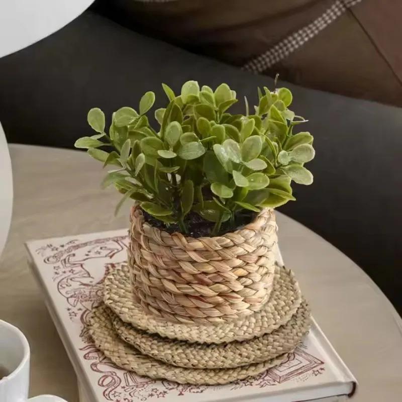 1 قطعة نبات بوعاء نباتات صناعي - مراجعة Home Office Layout وسعره