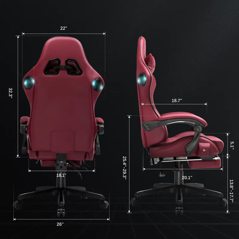 كرسي ألعاب GTPLAYER مزود بمكبر - مراجعة Ergonomic Office Chair وسعره