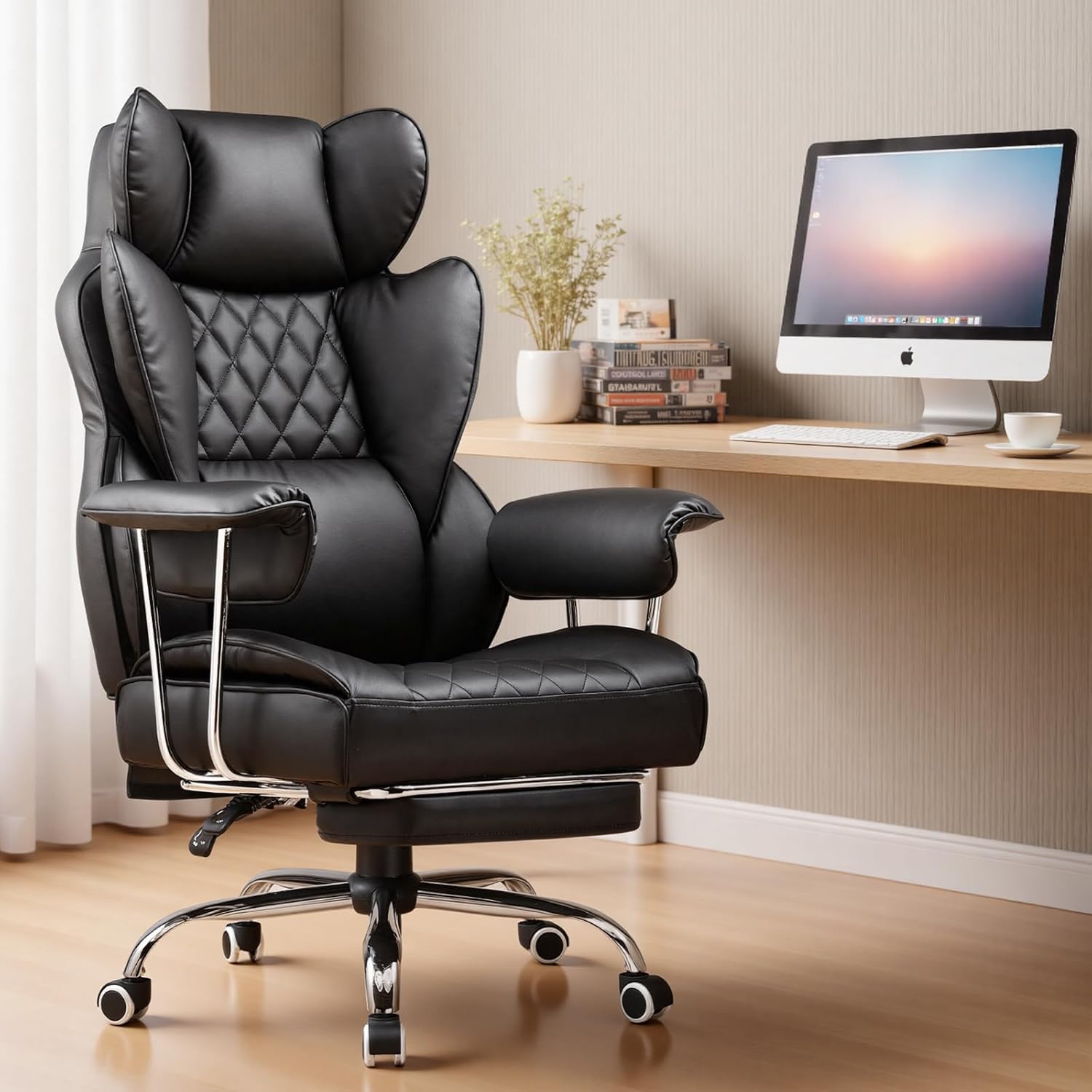 كرسي مكتب كبير الحجم مع مسند ل - مراجعة Ergonomic Office Chair وسعره